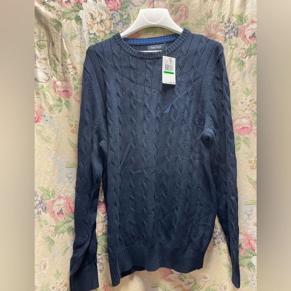 U.S Polo Assn cable knit crew sweater - Picture 1 of 10